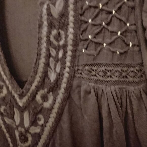 Sundance Purple Embroidered Boho Top | Women’s Size Large - Picture 12 of 15